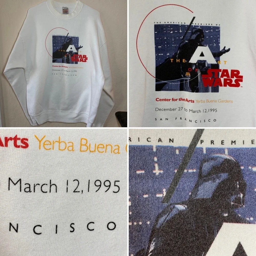 Vintage 1995 The Art of Star Wars exhibit San Francisco sweatshirt - Picture 1 of 16